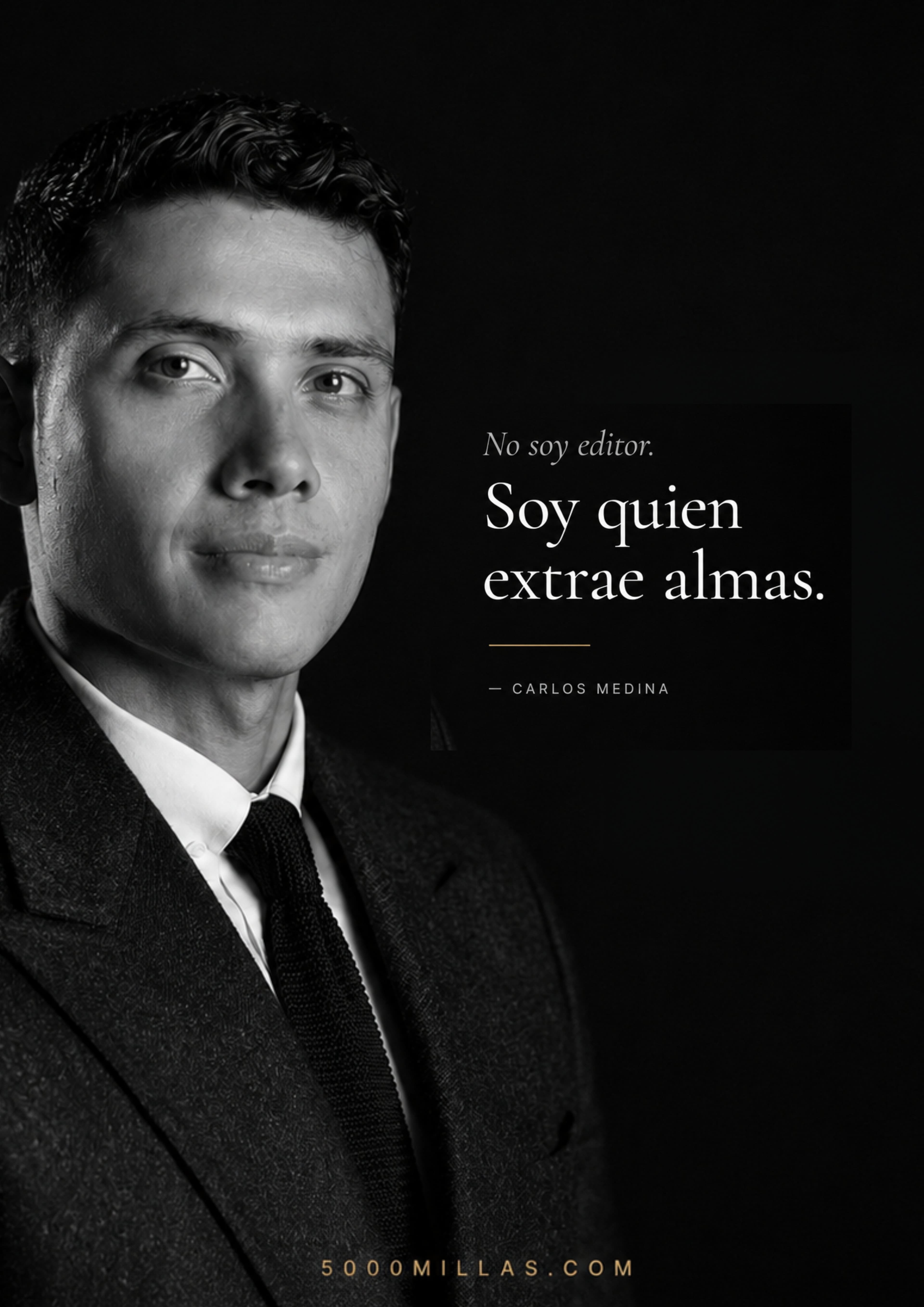 Carlos Medina, escritor y editor colombiano, retrato oficial